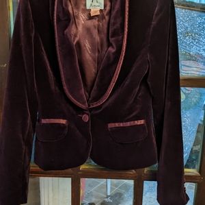 Marciano purple velvet blazer
